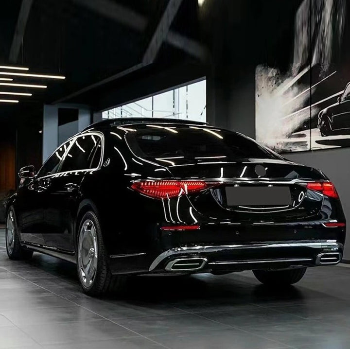 Car Craft Compatible With Mercedes Benz S Class W223 2021-2025 Rear Bumper Upgrade Convert To Maybach Mhb S680 Bumper Bodykit Exhaust Tip Pipe Gc W223-002 CC-9715 - CAR CRAFT INDIA