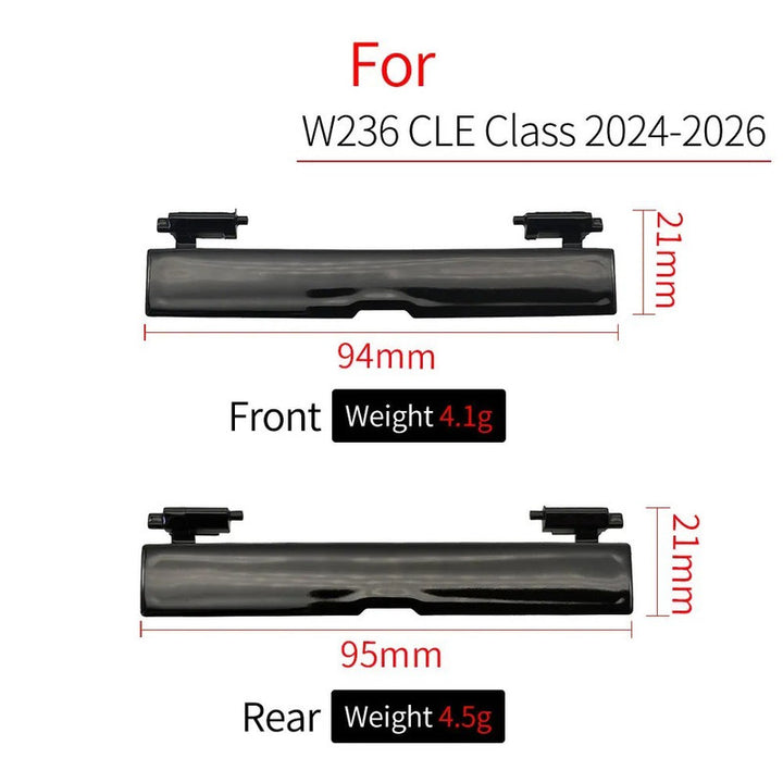 Car Craft Compatible With Mercedes Benz Cle Class Coupe W236 2024-2026 Car Roof Rail Molding Trim Roof Luggage Rack Cover Plate 2366905902-fl Front Unpainted CC-9567