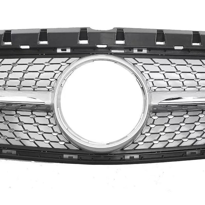 Car Craft Compatible With Mercedes Benz B Class W246 2015-20018 Front Bumper Show Grill Amg Diamond Silver