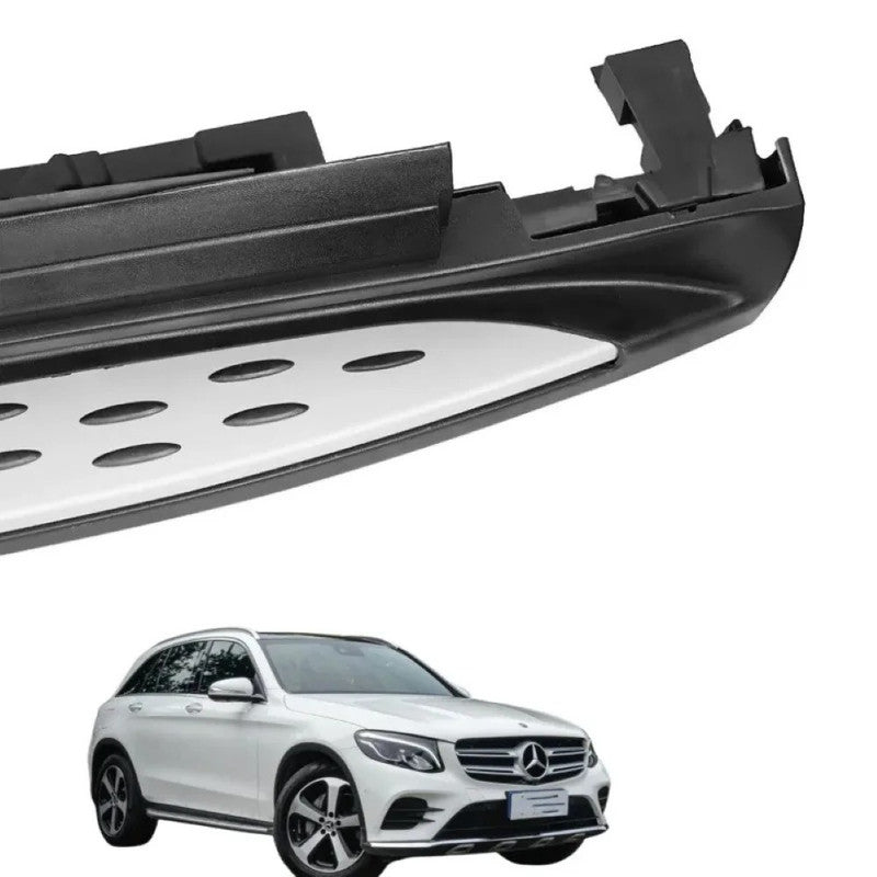 Car Craft Compatible With Mercedes Benz Glc W253 X253 2016-2019 Fixed Foot Side Step Retractable Ladder Pedal Running Boards Side Step