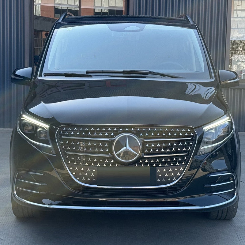 Car Craft Compatible With Mercedes Benz V Class Vito W447 2016-2024 Upgrade Facelift Convert To V300 Amg Bodykit Front Rear Bumper Headlight Taillight Lamp Splitter Trim B117