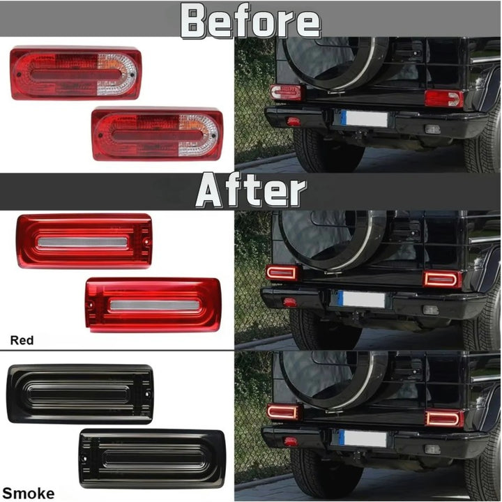 Car Craft Compatible With Mercedes Benz G Class G Wagon G63 G55 W463 2007-2018 Car Rear Upgraded Tail Light Lamp Xenon Taillight Retrofit Upgrade Modified Led Drl Hid Light Red Shy - CAR CRAFT INDIA