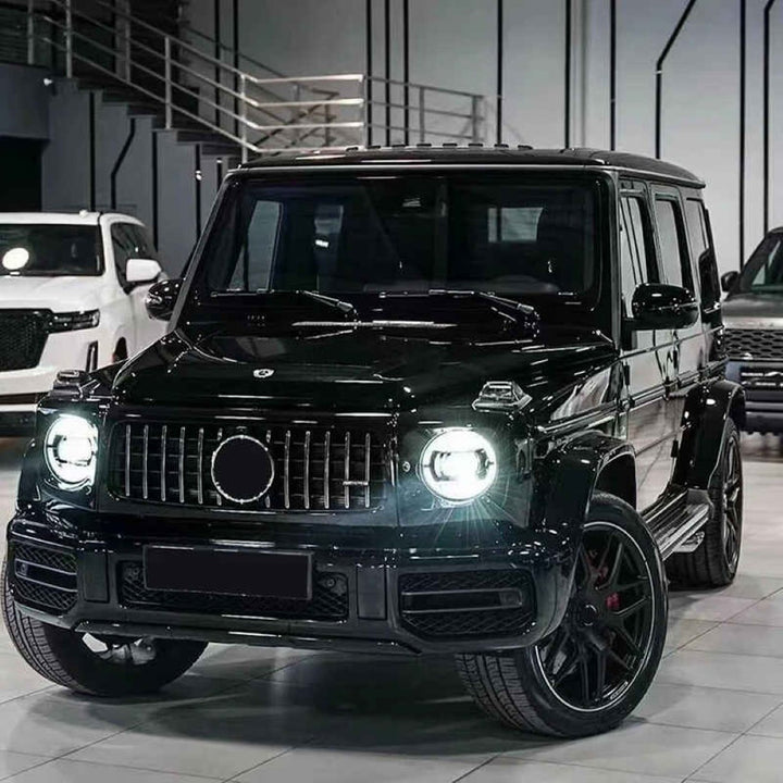 Car Craft Compatible With Mercedes Benz G Class G Wagon W464 2019-2023 Upgrade Facelift Convert To Amg G63 G55 Bodykit Front Bumper Grill Skirt Trim Wheel Arch