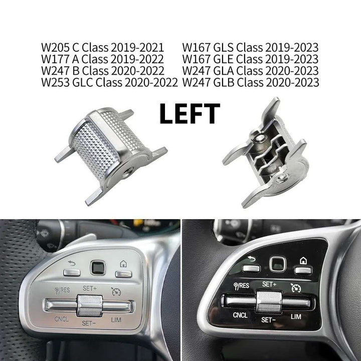 Car Craft Compatible With Mercedes A B C E S Class W205 W206 W213 W214 W222 W223 W167 W247 W464 W465 W253 W254 2019-2025 Gla Glc Gle Gls Steering Wheel Control Switch ROLLER Button 0999058106-3L LEFT CC-8485 - CAR CRAFT INDIA