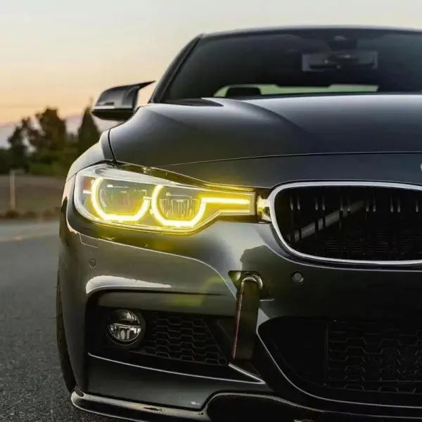 Car Craft Compatible With Bmw 3 Series Gt F34 2012-2015 Led Style Headlight Drl Daytime Running Light Angel Eye Led Module Yellow Chip Color Csl Style Europe - CAR CRAFT INDIA