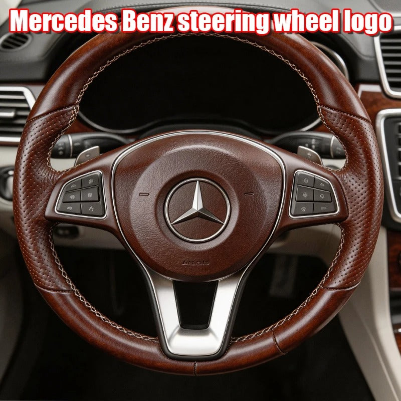 Car Craft Compatible With Mercedes A B C E S Class Ml Gl Gle Gls Cla Gla Glc Slk Grill Letter Logo Badge Emblem Sticker Steering Wheel 52mm Big Pins