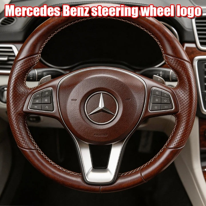 Car Craft Compatible With Mercedes A B C E S Class Ml Gl Gle Gls Cla Gla Glc Slk Grill Letter Logo Badge Emblem Sticker Steering Wheel 52mm Big Pins