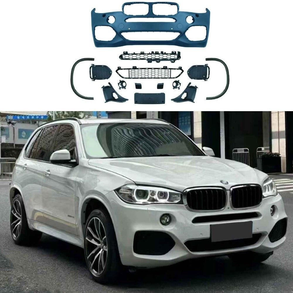 Car Craft Compatible With Bmw X5 F15 2014-2019 Front Bumper Upgrade Convert To M Sport Mp M Performance M Sport Mt Bodykit Wheel Arch F15-002 Gc