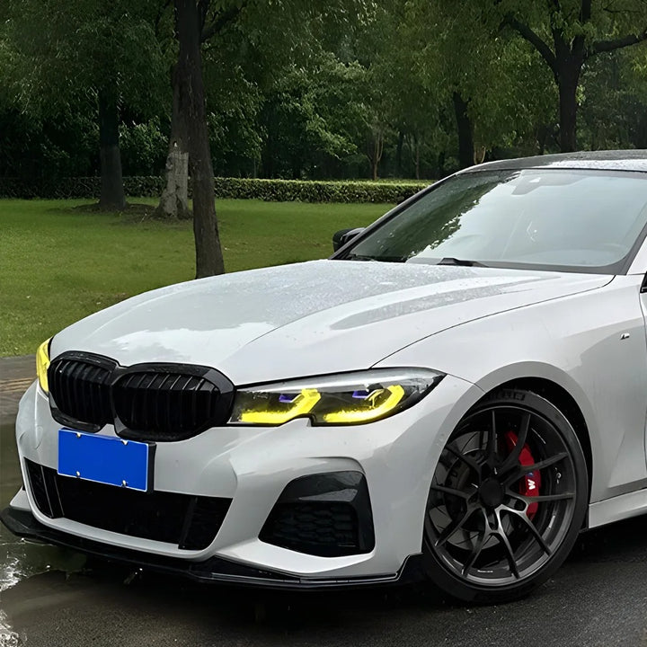 Car Craft Compatible With Bmw 3 Series G20 2019-2022 Car Front Upgraded Head Light Lamp Xenon Headlight Retrofit Upgrade Modified Led Drl Hid Laser Style With Yelllow Drl