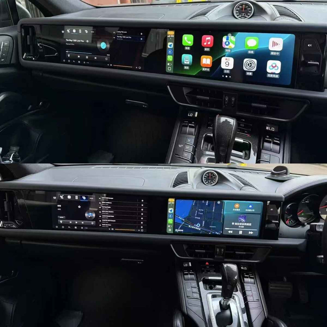 Car Craft Compatible With Porsche Cayenne 2010-2017 Dual Screen Android 14 Multimedia Video Player Gps Navigation 4g Wifi 360 Infotainment Touchscreen Dvd Player Wireless Carplay Android Auto 12.3" - CAR CRAFT INDIA