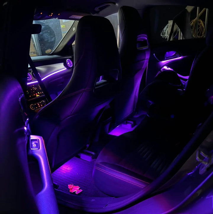 Car Craft Compatible With Mercedes Benz A Class W176 B Class W246 Cla W117 Gla W156 Class 2013-2018 Ambient Ambiance Led Light Vents Speaker Decorative Interior Kit Atmosphere Lamp Air Ac Vent Turbine Rear