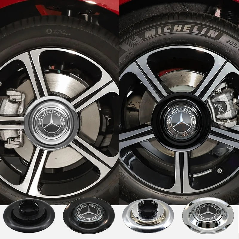 Car Craft Compatible With Mercedes A B C E S Class Ml Gl Gle Gls Cla Gla Glc Slk Maybach Amg Suspended Alloy Mag Wheel Rim Cap Rotating Hub Cover Assembly 18CM
