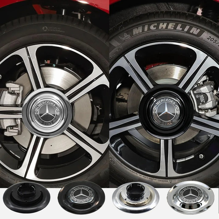 Car Craft Compatible With Mercedes A B C E S Class Ml Gl Gle Gls Cla Gla Glc Slk Maybach Amg Suspended Alloy Mag Wheel Rim Cap Rotating Hub Cover Assembly 18CM
