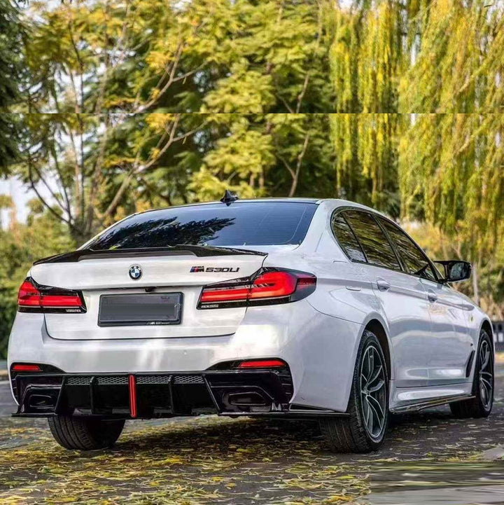 Car Craft Comptible With Bmw 5 Series G30 Lci 2021+ M Sport M5 Front Bumper Upgraded Bodykit Body Kit Skirts Splitter Front Rear Lip Diffuser Side Skirts Spoiler Trims Cannards Vten Style CC-9081