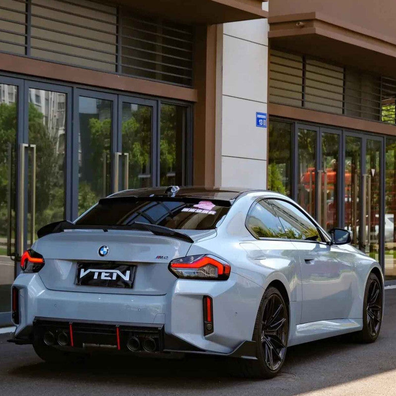 Car Craft Compatible With Bmw 2 Series G87 M2 2022-2026 Rear Wing Lip Roof Spoiler Trim Vten V Ten Style