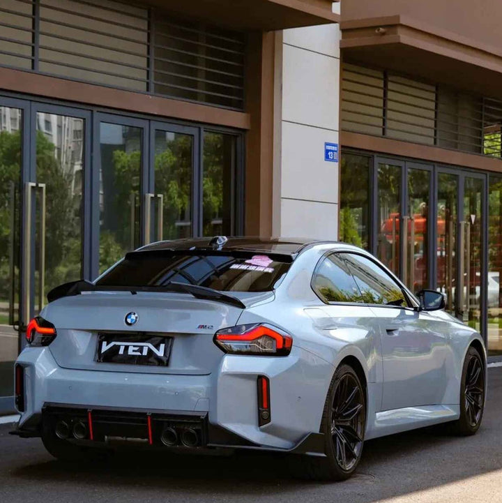 Car Craft Compatible With Bmw 2 Series G87 M2 2022-2026 Rear Wing Lip Roof Spoiler Trim Vten V Ten Style
