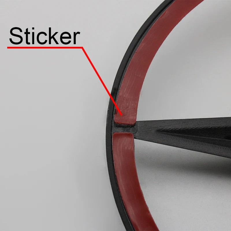 Car Craft Compatible With Mercedes A B C E S Class Ml Gl Gle Gls Cla Gla Glc Slk Grill Letter Logo Badge Emblem Sticker Rear Trunk Logo 82mm MATT BLACK