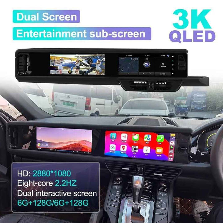 Car Craft Compatible With Porsche Cayenne 2010-2017 Dual Screen Android 14 Multimedia Video Player Gps Navigation 4g Wifi 360 Infotainment Touchscreen Dvd Player Wireless Carplay Android Auto 12.3" - CAR CRAFT INDIA