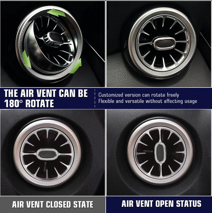 Car Craft Compatible With Mercedes Benz A Class W176 B Class W246 Cla W117 Gla W156 Class 2013-2018 Ambient Ambiance Led Light Vents Speaker Decorative Interior Kit Atmosphere Lamp Air Ac Vent Turbine Front