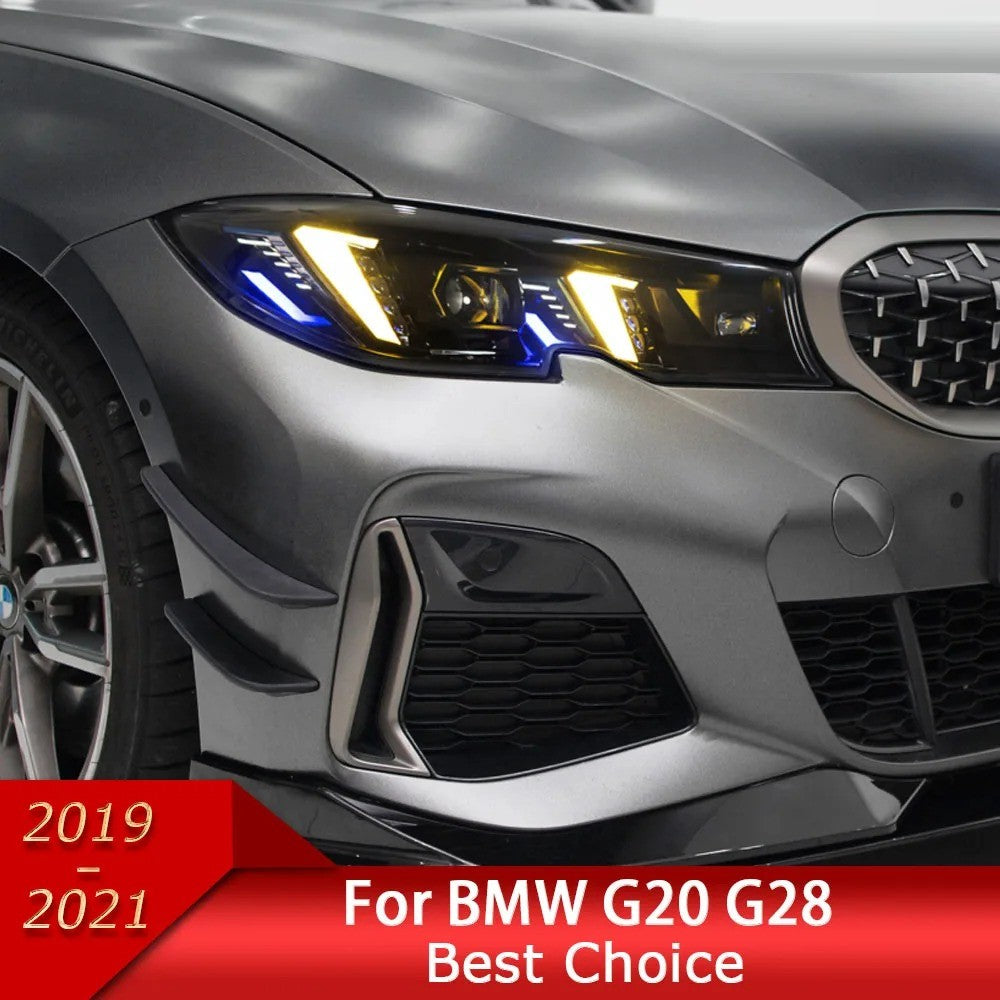 Car Craft Compatible With Bmw 3 Series G20 2019-2022 Car Front Upgraded Head Light Lamp Xenon Headlight Retrofit Upgrade Modified Led Drl Hid Snake Style With Yelllow Drl