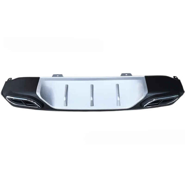 Car Craft Compatible With Honda Civic 2016-20219 Rear After Bumper Lip Diffuser Skirt Splitter Trim Black Silver Model E