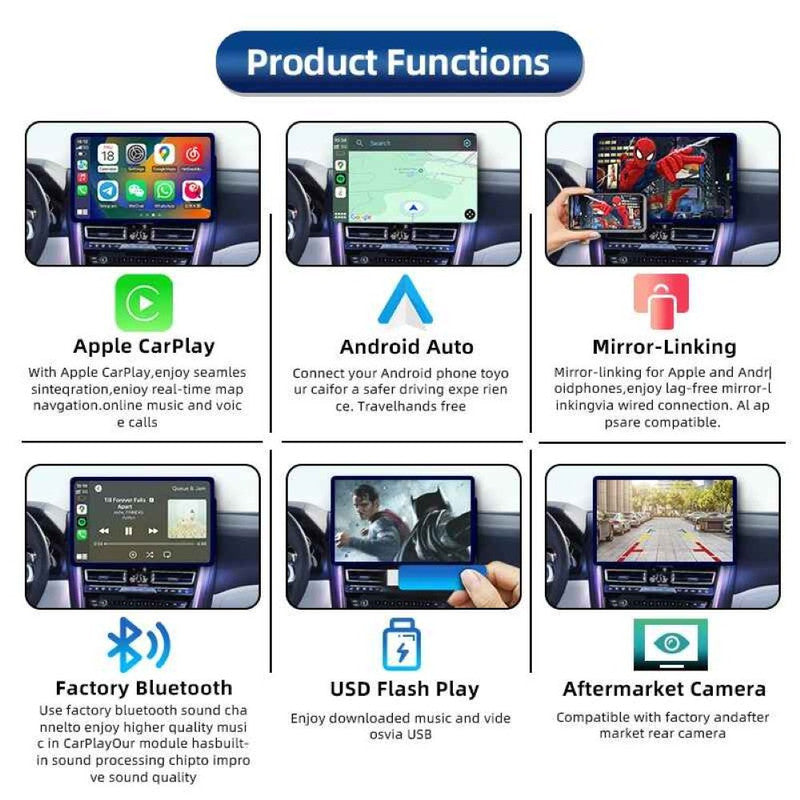 Car Craft Compatible With Audi A8 2010-2018 Upgrade To Wireless Apple Carplay Android Auto Adapter Carplay Box With Screeen Mirror Link Google Maps Mmi 3g A8 10 - CAR CRAFT INDIA