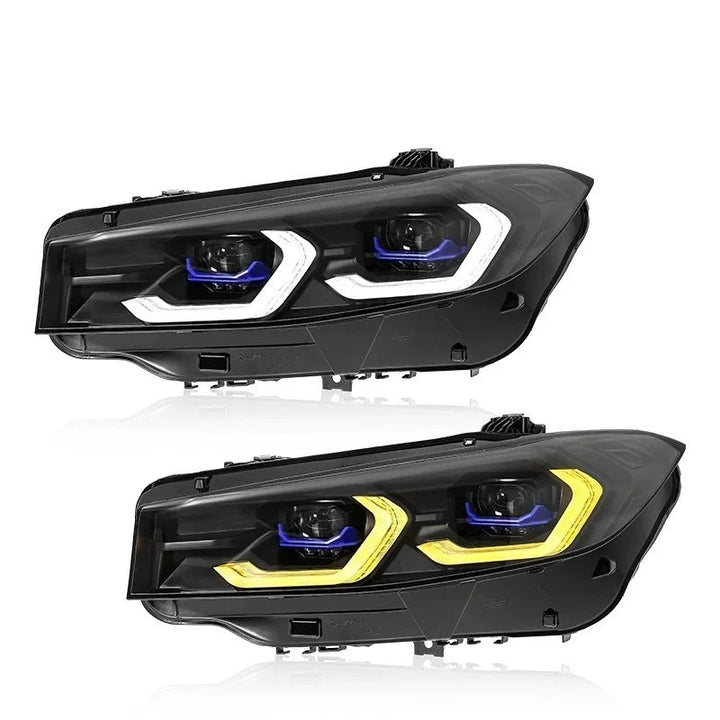 Car Craft Compatible With Bmw 3 Series G20 Lci 2023-2025 Car Front Upgraded Head Light Lamp Xenon Headlight Retrofit Upgrade Modified Led Drl Hid G80 Style With Yelllow Drl