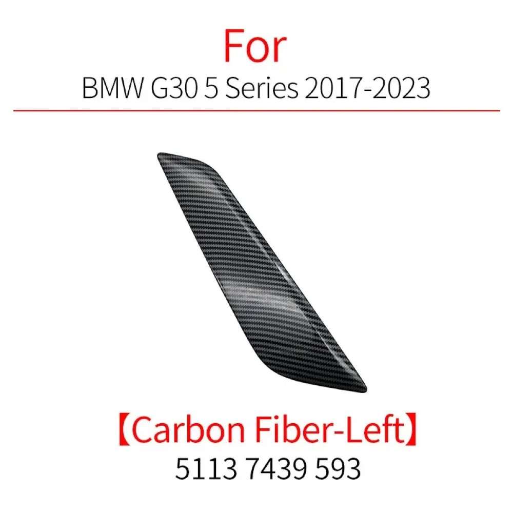Car Craft Compatible With Bmw 5 Series G30 F90 2017-2024 Side Fender Decorative Bright Electroplated Strip Trim 51137349593-tx Left Carbon Fiber Look CC-8102 - CAR CRAFT INDIA
