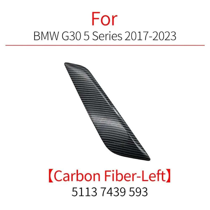 Car Craft Compatible With Bmw 5 Series G30 F90 2017-2024 Side Fender Decorative Bright Electroplated Strip Trim 51137349593-tx Left Carbon Fiber Look CC-8102 - CAR CRAFT INDIA