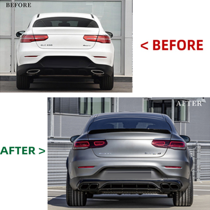 Car Craft Compatible With Mercedes Benz Glc Coupe W253 X253 C253 2016-2019 Upgrade Facelift Convert To 2025 Glc63 Coupe Amg Conversion Bodykit Bumper Headlight CC-9797
