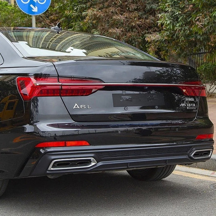 Car Craft Compatible With Audi A6 C8 2019-2025 Car Rear Upgraded Tail Light Lamp Xenon Taillight Retrofit Upgrade Modified Led Drl Hid Brake Light, Warning Light Centre Bar Black