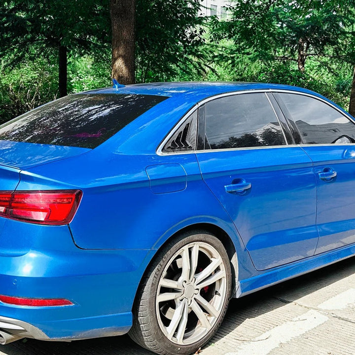 Car Craft Compatible With Audi A3 8v 2014-2020 Car Rear Window Louvers Sticker Rear Triangle Window Shade Spoiler Trim Accessories Zst-842 Gb Glooy Black