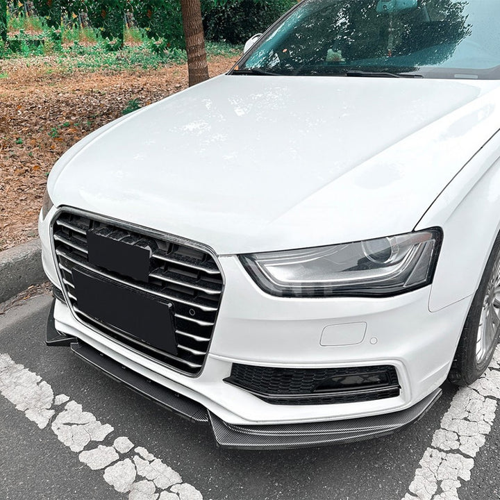Car Craft Compatible With Audi A4 S4 B8.5 2013-2016 S Line Front Bumper Lip Skirt Splitter Spoiler Zst-1007 Glossy Black