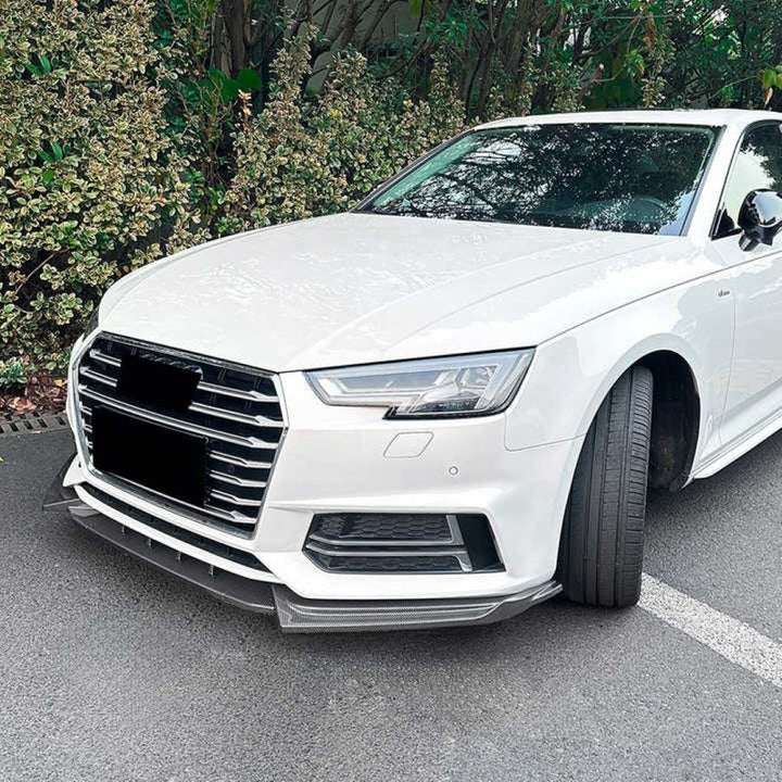 Car Craft Compatible With Audi A4 S4 B9 2017-2019 S Line Front Bumper Lip Skirt Splitter Spoiler Zst-1074 Glossy Black