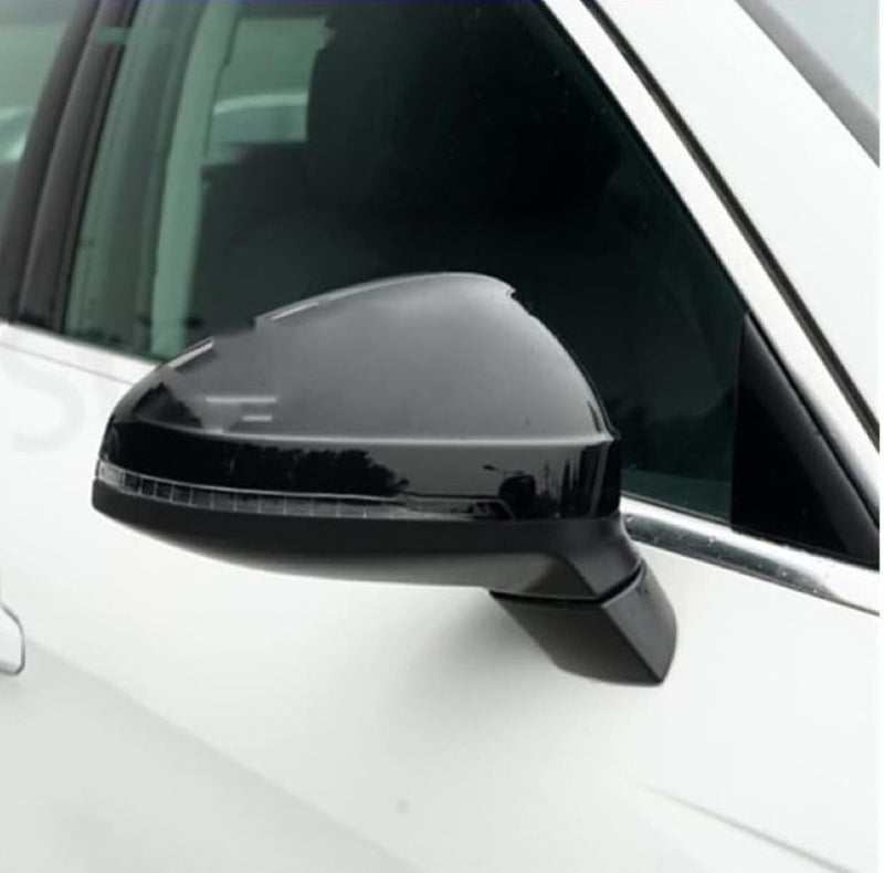 Car Craft Compatible With Audi A4 A5 B9 S4 Rs4 S5 Rs5 2017 -2020 Side Rear View Case Door Wing Cap Shell Housing Mirror Covers Glossy Black