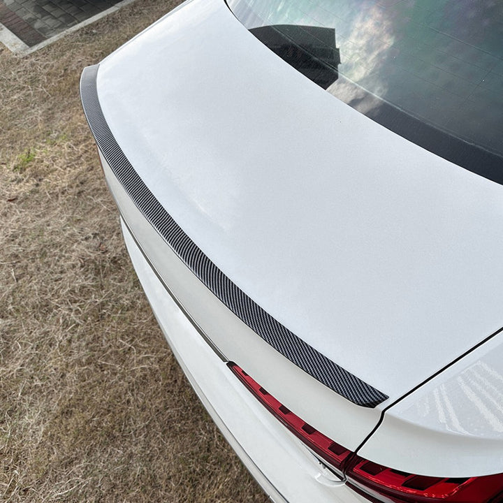 Car Craft Compatible With Audi A4 B9 2017-2024 Rear Trunk Boot Roof Wing Lip Spoiler Splitter Skirts Zst-927 Glossy Black