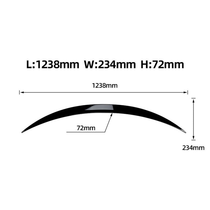 Car Craft Compatible With Mercedes Benz Glc Coupe W235 C253 2016-2022 Rear Boot Trunk Wing Lip Spoiler Carbon Fiber Look Zst-062 Cf