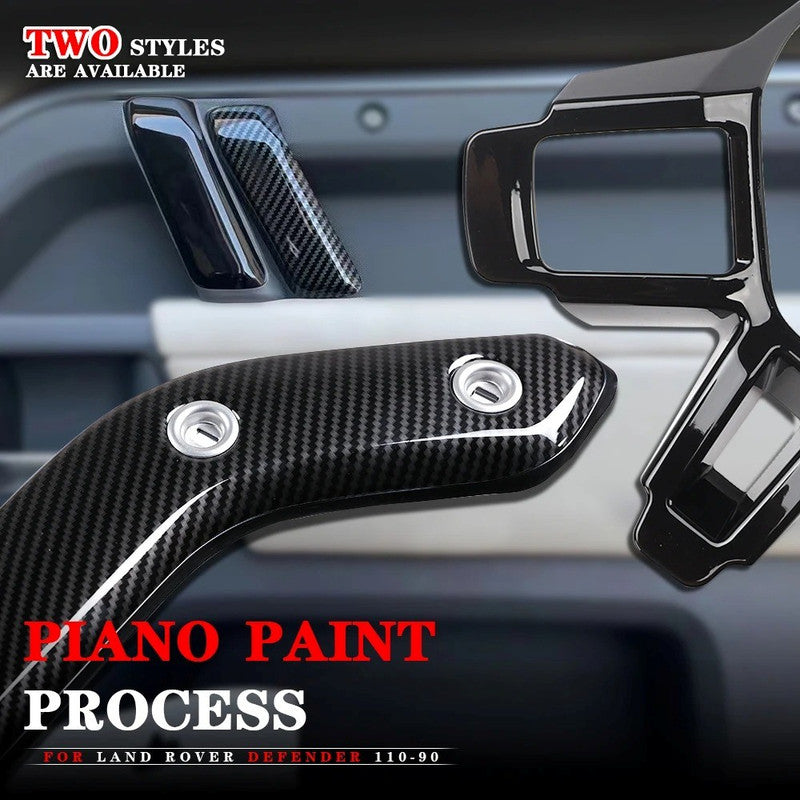 Car Craft Compatible With Range Land Rover Defender 90 110 L663 Lr129997 2020+ Car Interior Trim Set Center Console Aremest Panel Side Trim Strips Steering Cover Piano Carbon Fiber Look - CAR CRAFT INDIA