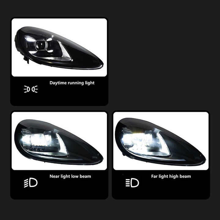 Car Craft Compatible With Porsche Cayenne 2011-2014 Car Front Upgraded Head Light Lamp Xenon Headlight Retrofit Upgrade Matrix Modified Led Drl Hid A