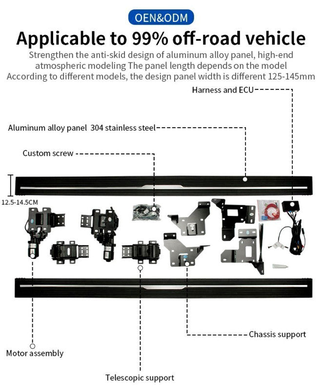 Car Craft Compatible With Land Range Rover Defender 90 L663 Lr129997 2020+ Automatic Deployable Electric Side Step Retractable Ladder Pedal Running Boards Side Step 2 Door Ps-lr059