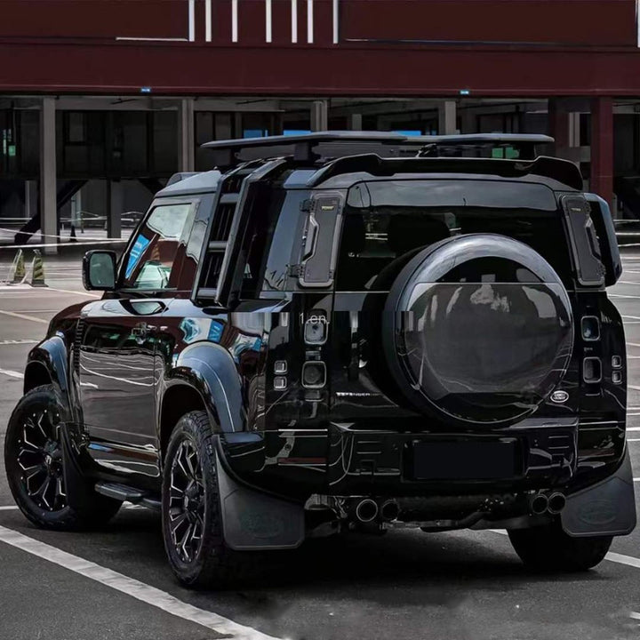 Car Craft Compatible With Range Land Rover Defender 90 110 130 L663 Lr129997 2020+ Facelift Convert Upgrade Bodykit Wheel Cover Skirts Splitter Exhaust Tips Spoiler Lip 007 Bodykit Black Edition - CAR CRAFT INDIA
