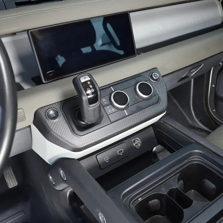 Car Craft Compatible With Range Land Rover Defender 90 110 L663 Lr129997 2020+ Car Center Console Gear Shift Dashboard Button Frame Trim Cover Carbon Fiber - CAR CRAFT INDIA
