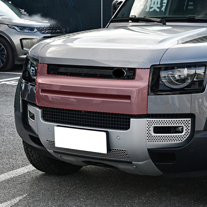 Car Craft Compatible With Range Land Rover Defender 90/110 L663 Lr129997 2020+ Front Bumper Show Grill Bracket Frame Glossy Black - CAR CRAFT INDIA