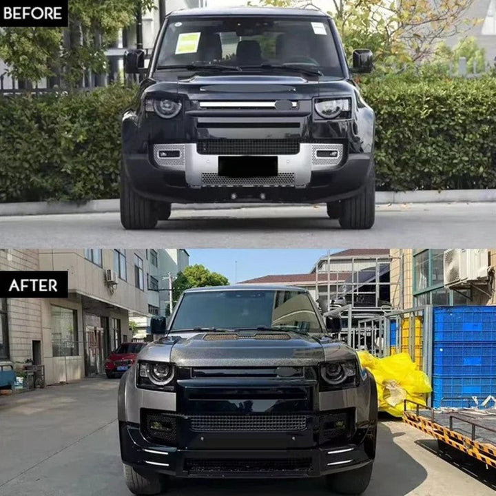 Car Craft Compatible With Range Land Rover Defender 90 110 130 L663 Lr129997 2020+ Upgrade Convert Facelift To Lumma Front Rear Bumper With Bodykit Splitter Skirts Lip Wheel Arch Lumma Style - CAR CRAFT INDIA