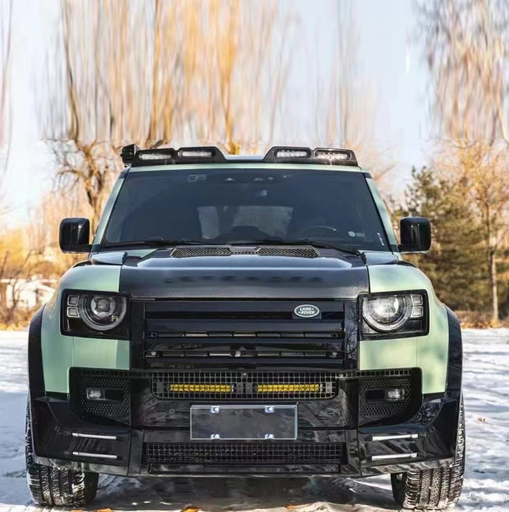 Car Craft Compatible With Range Land Rover Defender 90 110 130 L663 Lr129997 2020+ Front Roof Lamp Spotlight Roof Spoiler Wing Dome Led Light Bar Drl - CAR CRAFT INDIA