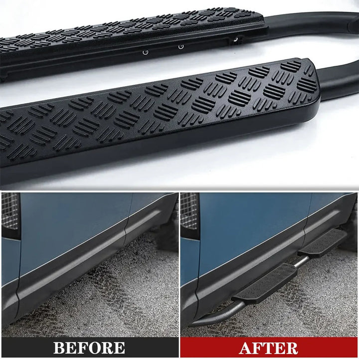 Car Craft Compatible With Range Land Rover Defender 110 L663 Lr129997 2020+ Non-slip Fixed Side Step Running Board Cheaquer Plate Style 2 Door - CAR CRAFT INDIA