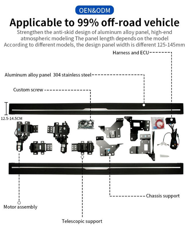 Car Craft Compatible With Land Range Rover Discovery 3 2007-2009 Automatic Deployable Electric Side Step Retractable Ladder Pedal Running Boards Side Step Ps-lr062