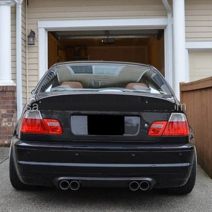 Car Craft Compatible With Bmw 3 Series E46 1998-2004 Rear M3 M Sport Bumper Lip Diffuser Skirts Real Carbon Fiber CC-8552