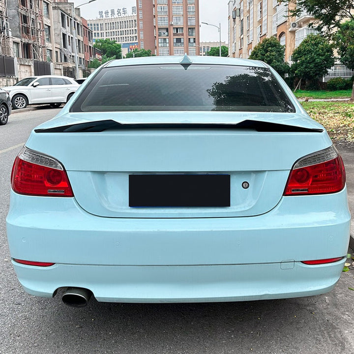 Car Craft Compatible With Bmw 5 Series E60 2004-2010 Rear Trunk Boot Roof Wing Lip Spoiler Splitter Skirts M4 Style Zst-928 Gb Glossy Black