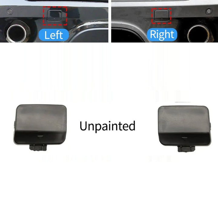 Car Craft Compatible With Bmw X5 E70 Lci 2011-2014 Rear Bumper Tow Hook Towing Tochan Trailer Cover 51127271815 Unpainted Left - CAR CRAFT INDIA